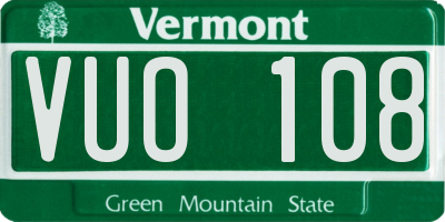 VT license plate VUO108