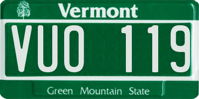 VT license plate VUO119