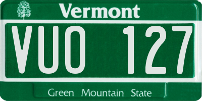 VT license plate VUO127