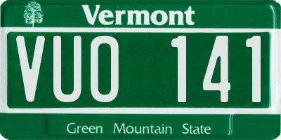 VT license plate VUO141