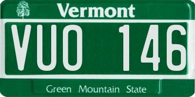 VT license plate VUO146