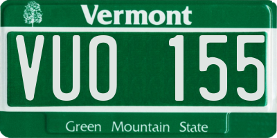 VT license plate VUO155