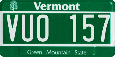 VT license plate VUO157