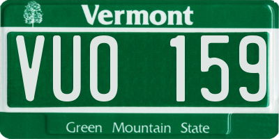 VT license plate VUO159