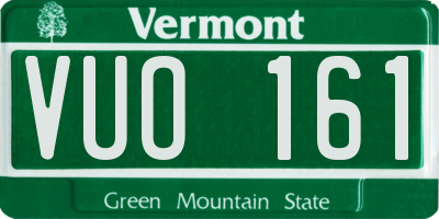 VT license plate VUO161