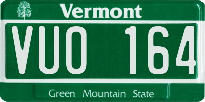 VT license plate VUO164