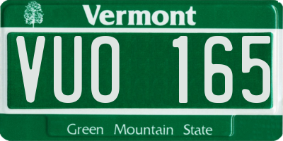 VT license plate VUO165