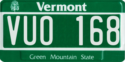 VT license plate VUO168