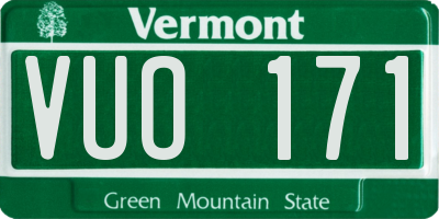 VT license plate VUO171