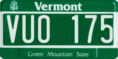 VT license plate VUO175