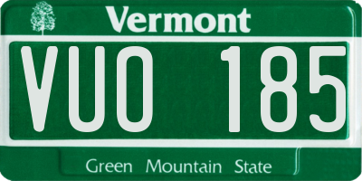 VT license plate VUO185