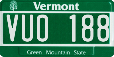 VT license plate VUO188