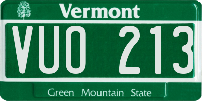 VT license plate VUO213