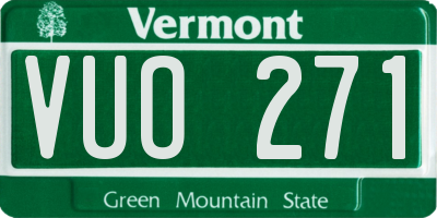 VT license plate VUO271