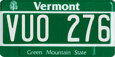 VT license plate VUO276