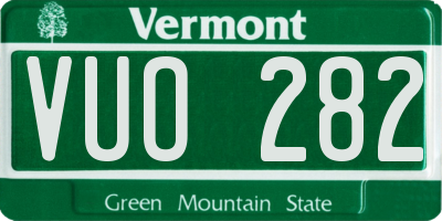 VT license plate VUO282