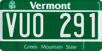 VT license plate VUO291