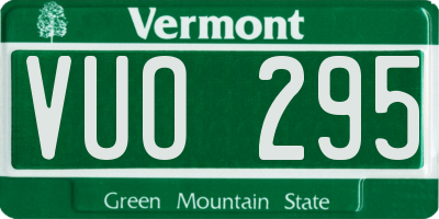 VT license plate VUO295