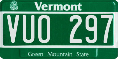 VT license plate VUO297