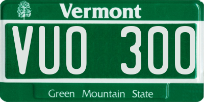 VT license plate VUO300