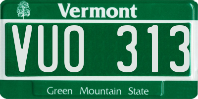 VT license plate VUO313