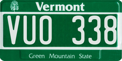 VT license plate VUO338