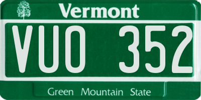 VT license plate VUO352