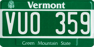 VT license plate VUO359