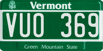 VT license plate VUO369