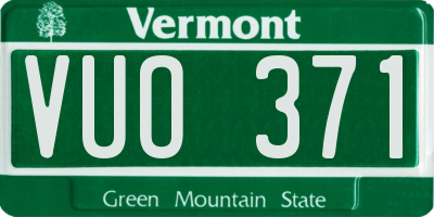 VT license plate VUO371