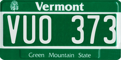 VT license plate VUO373