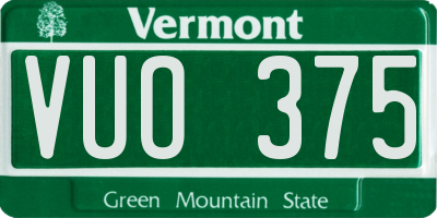 VT license plate VUO375