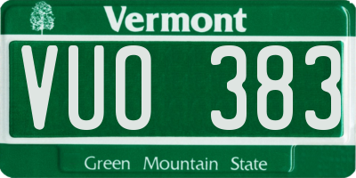 VT license plate VUO383
