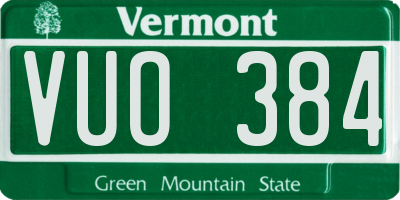 VT license plate VUO384