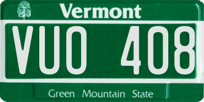 VT license plate VUO408