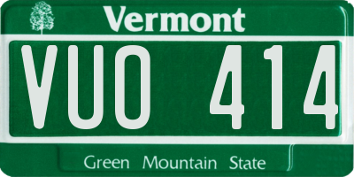 VT license plate VUO414