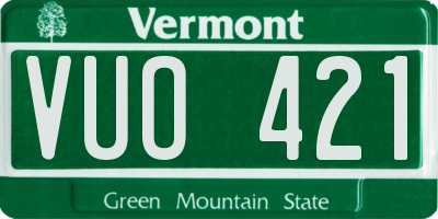 VT license plate VUO421