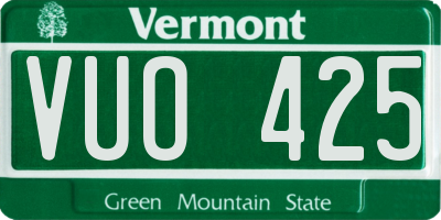 VT license plate VUO425
