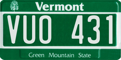 VT license plate VUO431