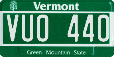 VT license plate VUO440