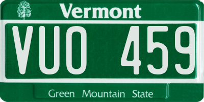 VT license plate VUO459