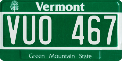 VT license plate VUO467