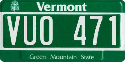 VT license plate VUO471