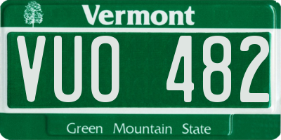 VT license plate VUO482