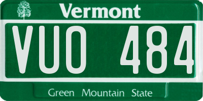 VT license plate VUO484