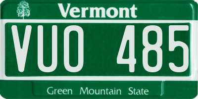 VT license plate VUO485