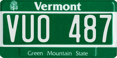 VT license plate VUO487