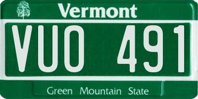 VT license plate VUO491