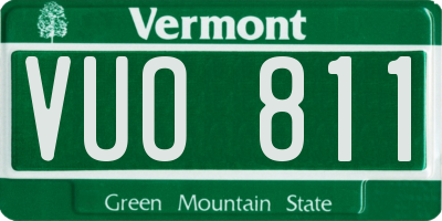 VT license plate VUO811