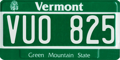 VT license plate VUO825